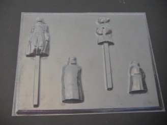 421sp Star Peace Invader Yo Dude 3D Chocolate Candy Lollipop Mold